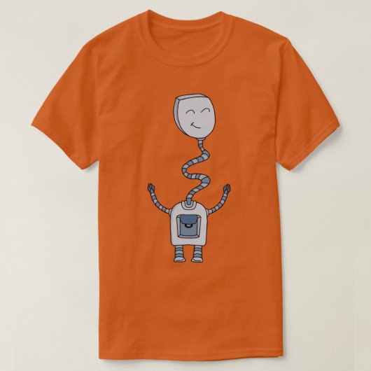 Roboter mit langem Hals T-Shirt (Design vorne)
