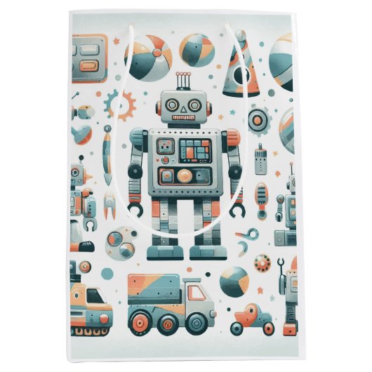 Roboter Mittlere Geschenktüte (Vorderseite)