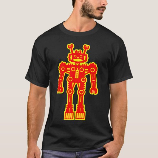 Roboter Mk I - (rot und gelb) T-Shirt (Vorderseite)