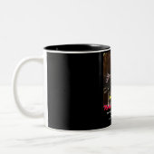 Roboter-Monster-Tasse Zweifarbige Tasse (Links)