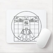 Roboter Mousepad Da Vincis Vitruvian (Mit Mouse)