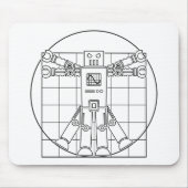 Roboter Mousepad Da Vincis Vitruvian (Vorne)