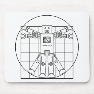 Roboter Mousepad Da Vincis Vitruvian