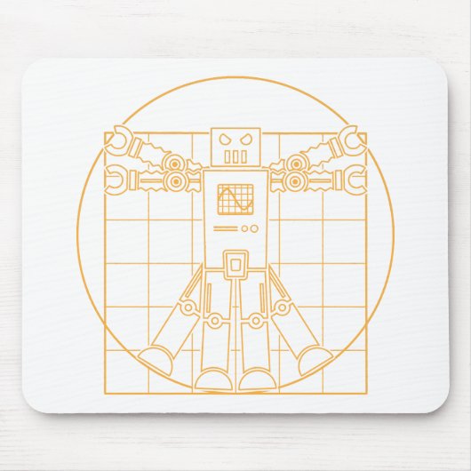 Roboter Mousepad Da Vincis Vitruvian (Vorne)