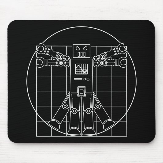 Roboter Mousepad Da Vincis Vitruvian (Vorne)