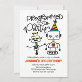 Roboter, nach Party programmiert Einladung (Vorderseite)