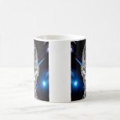 Roboter Neonhintergrund Kaffeetasse (Mittel)