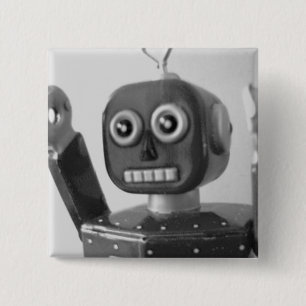 Roboter-Orange 2000 Button
