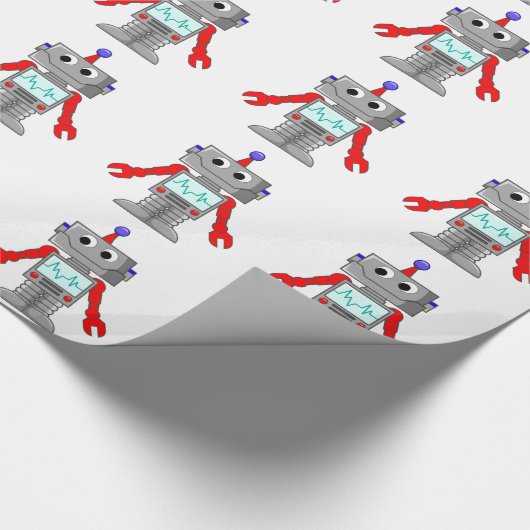 Roboter-Packpapier Geschenkpapier (Ecke)