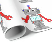 Roboter-Packpapier Geschenkpapier (Rolleneckpunkt)
