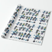 Roboter-Packpapier Geschenkpapier (Ungerollt)