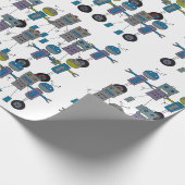 Roboter-Packpapier Geschenkpapier (Ecke)
