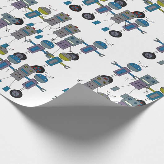 Roboter-Packpapier Geschenkpapier (Ecke)