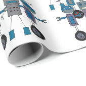 Roboter-Packpapier Geschenkpapier (Rolleneckpunkt)