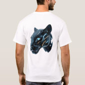 Roboter Panther Face Art T-Shirt (Rückseite)