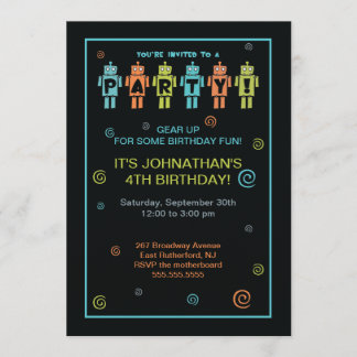 Roboter-Party Einladung