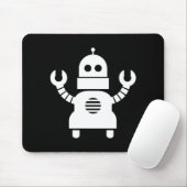 Roboter-Piktogramm Mousepad (Mit Mouse)