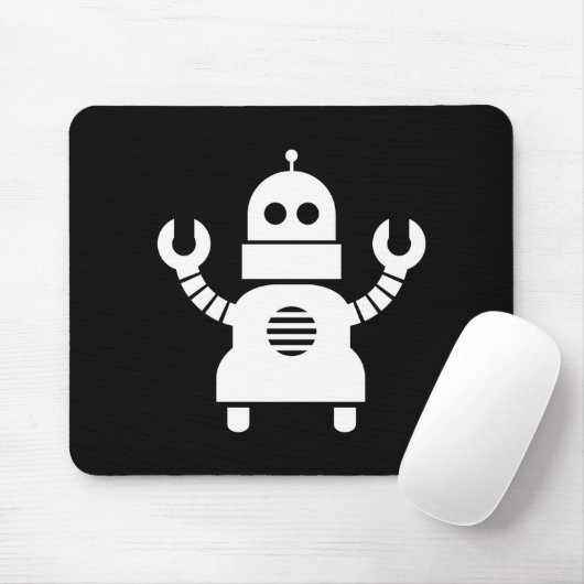 Roboter-Piktogramm Mousepad (Mit Mouse)