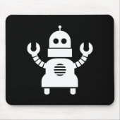 Roboter-Piktogramm Mousepad (Vorne)