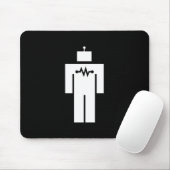 Roboter-Piktogramm Mousepad (Mit Mouse)