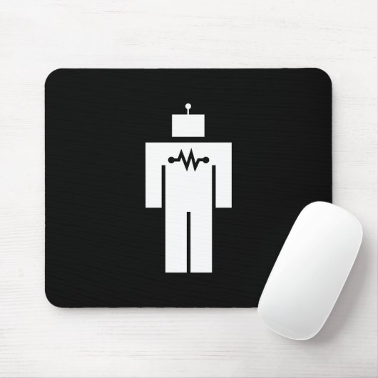 Roboter-Piktogramm Mousepad (Mit Mouse)