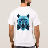 Roboter Polar Bear Face Art T-Shirt (Rückseite)
