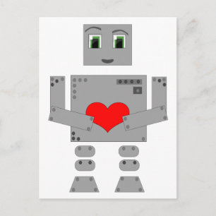 Roboter Postkarte