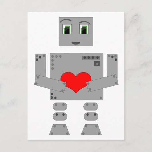 Roboter Postkarte (Vorderseite)
