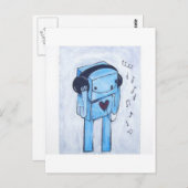 Roboter... Postkarte (Vorne/Hinten)