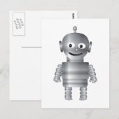 Roboter Postkarte (Vorne/Hinten)