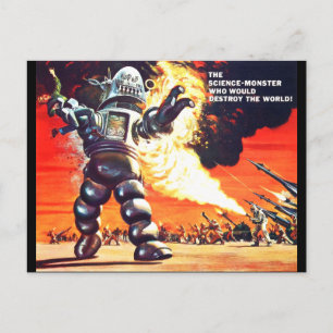 Roboter Postkarte