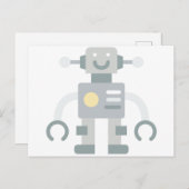 Roboter Postkarte (Vorne/Hinten)