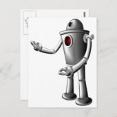 Roboter Postkarte (Vorne/Hinten)