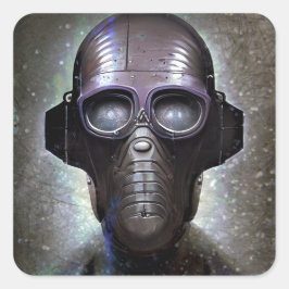 Roboter Quadratischer Aufkleber