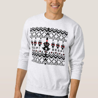 Roboter-"Querstich-" WeihnachtsSweatshirt Sweatshirt