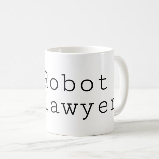 Roboter-Rechtsanwalt-Tasse Kaffeetasse (VorderseiteRechts)
