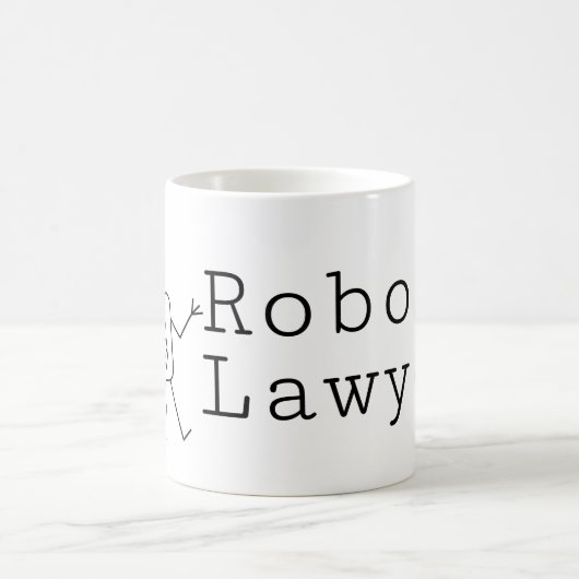 Roboter-Rechtsanwalt-Tasse Kaffeetasse (Mittel)