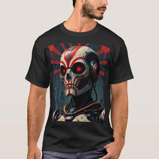 Roboter Retro T-Shirt (Vorderseite)