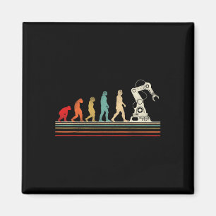 Roboter Robotik-Ingenieur Retro Vintage  Magnet