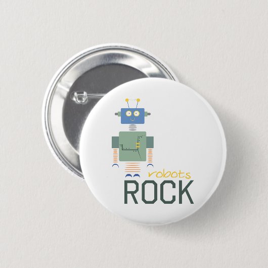 Roboter Rock Button (Vorne & Hinten)