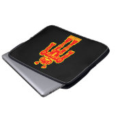 Roboter - Rot und Gelb Laptopschutzhülle (Vorne Knopf)