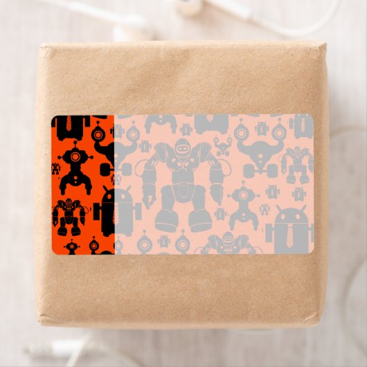 Roboter Rule Fun Roboter Silhouetten Orange Roboti (Insitu)