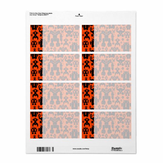 Roboter Rule Fun Roboter Silhouetten Orange Roboti (Vorne)