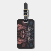 Roboter-Schädel + Flügel Gepäckanhänger (Vorderseite vertikal)