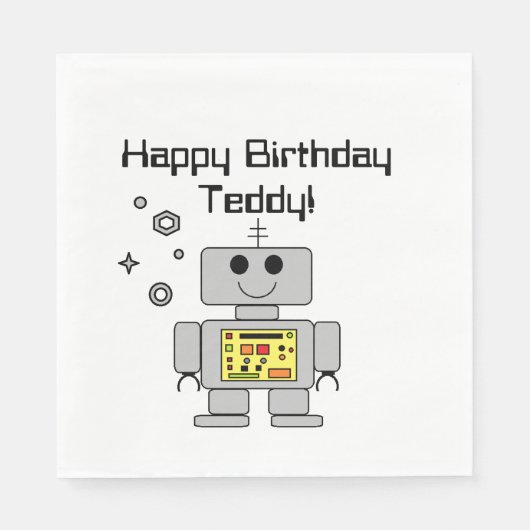 "Roboter" Serviette (Vorderseite)