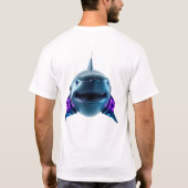 Roboter Shark Face Art T-Shirt (Rückseite)
