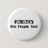 ROBOTER sind auch Menschen! Button (Vorderseite)