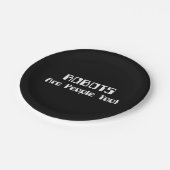 ROBOTER sind auch Menschen! Pappteller (Schrägansicht)