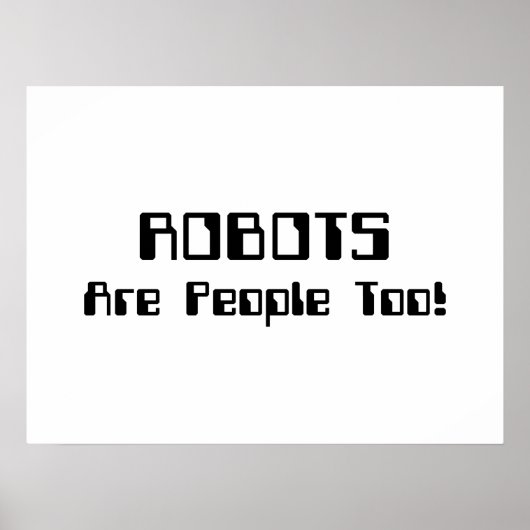 ROBOTER sind auch Menschen! Poster (Vorne)
