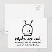 Roboter sind cool1 postkarte (Vorne/Hinten)